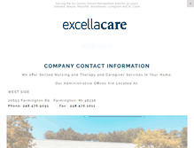 Tablet Screenshot of excellacare.com